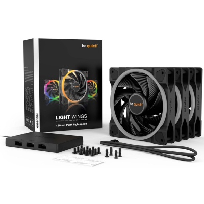 Кулер для корпуса Be quiet! Light Wings 120mm PWM high-speed 3 pcs (BL077)
