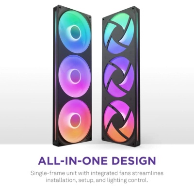 Кулер до корпусу NZXT F420 RGB Core Fan (Single Frame) - Black (RF-U42HF-B1)