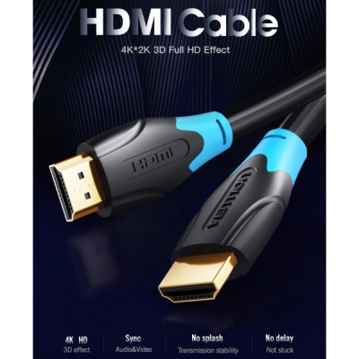 Кабель мультимедійний HDMI M to HDMI M 20.0m V2.0 4K 30Hz black Vention (AACBQ)