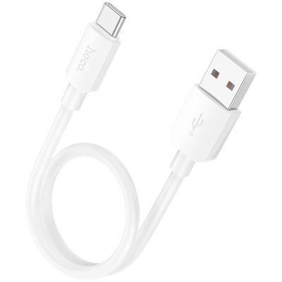 Дата кабель USB 2.0 AM to USB-C 0.25m Hyper 27W X96 white HOCO (6942007609418)