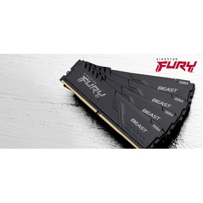 Модуль памяти для компьютера DDR4 64GB (2x32GB) 3200 MHz Fury Beast Black Kingston Fury (ex.HyperX) (KF432C16BBK2/64)