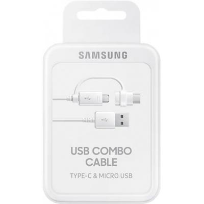 Дата кабель USB 2.0 AM to Type-C + Micro 5P 1.5m white Samsung (EP-DG930DWEGRU)