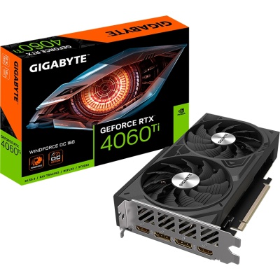 Відеокарта GIGABYTE GeForce RTX4060Ti 16Gb WINDFORCE OC (GV-N406TWF2OC-16GD)