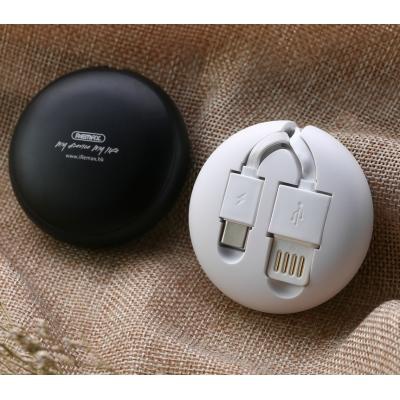 Дата кабель USB 2.0 AM to Type-C 1.0m Roller type Retractable black Remax (RC-099A-BLACK)