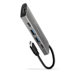 Концентратор AXAGON USB-C to 2xUSB-A + 2xUSB-C + HDMI 0.13m gray (HMC-5G2)