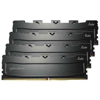 Модуль памяти для компьютера DDR4 16GB (4x4GB) 2400 MHz Black Kudos eXceleram (EKBLACK4162415AQ)