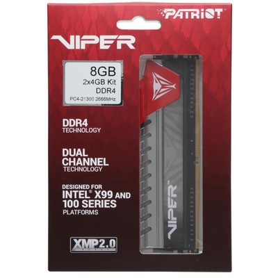 Модуль памяти для компьютера DDR4 8GB (2x4GB) 2666 MHz Elite Patriot (PVE48G266C5KRD)