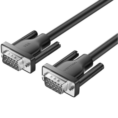 Кабель мультимедійний VGA M to VGA M 1.5m black Vention (A15BG)