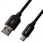 Дата кабель USB 2.0 AM to Type-C 1.0m Black/Black Grand-X (NC01BB)