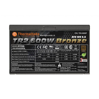 Блок питания ThermalTake 600W (PS-TR2-0600NPCBEU-B)