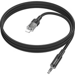 Кабель мультимедійний Lightning to 3.5mm M 1.0m Black HOCO (6942007612524)