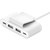 Концентратор Belkin BoostCharge 2хUSB-C/2хUSB-A 2.0m white (no data transfer) (BUZ001BT2MWHB7)