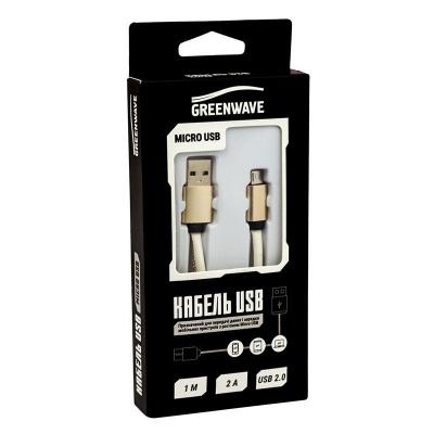 Дата кабель USB 2.0 AM to Micro 5P 1.0m DC-MU-102LR white Greenwave (R0014168)