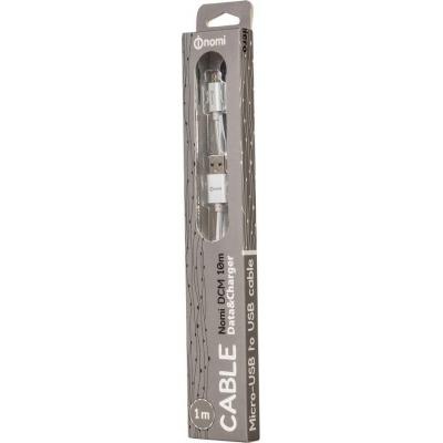 Дата кабель USB - Micro USB, DCM 10m Silver, 1m Nomi (128668)