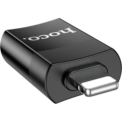 Перехідник UA17 Lightning M to USB F USB2.0 no data transfer Black HOCO (6931474761989)