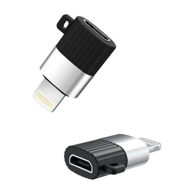 Перехідник Lightning M to Micro 5P F black XO (XO-NB149B-BK)