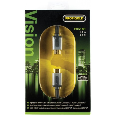 Кабель мультимедийный HDMI to HDMI 1.0m Bandridge (PROV1201)