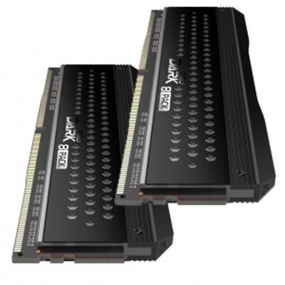 Модуль памяти для компьютера DDR4 16GB (2x8GB) 3200 MHz Dark Pro Black/Gray Team (TDPGD416G3200HC14ADC01)