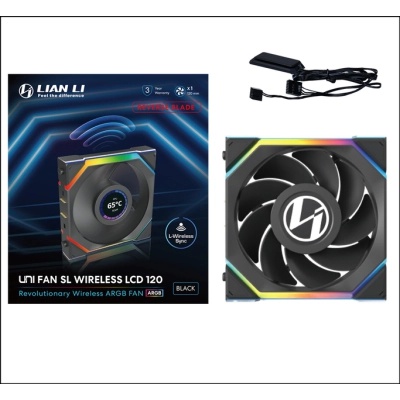 Кулер до корпусу Lian Li Uni Fan SL WIRELESS LCD Reverse, 120-1 (G99.12RSLLCD1W1B.00)