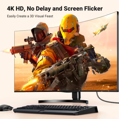 Кабель мультимедійний DisplayPort M to HDMI M 5.0m V2.0 4K30Hz DP125 black Ugreen (35845)