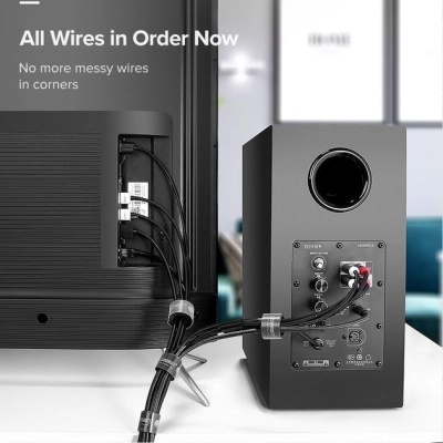 Набір для кріплення стрічка-липучка LP124 20mm Cable Tie Band 5m Black UGREEN (40356)