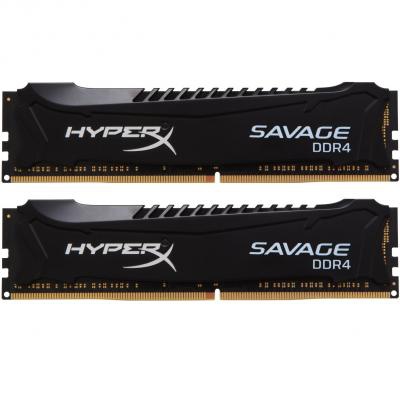 Модуль памяти для компьютера DDR4 16GB (2x8GB) 2666 MHz HyperX Savage Black Kingston (HX426C13SB2K2/16)