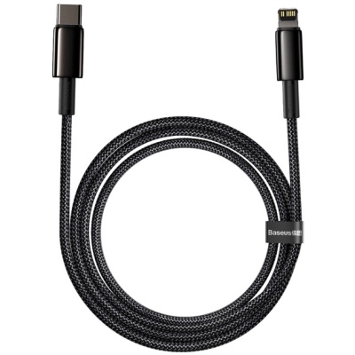Дата кабель USB-C to Lightning 2.0m Tungsten Gold Fast Charging, PD 20W black Baseus (CATLWJ-A01)