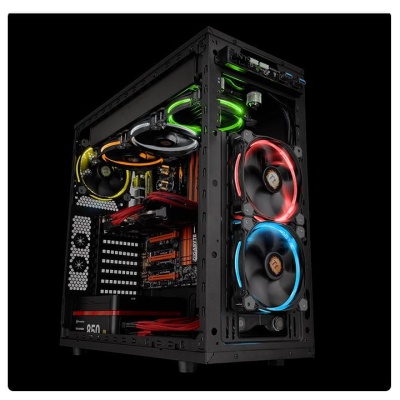 Кулер до корпусу ThermalTake Riing 12 LED RGB 256 Colors Fan (комплект из 3-х) (CL-F042-PL12SW-B)