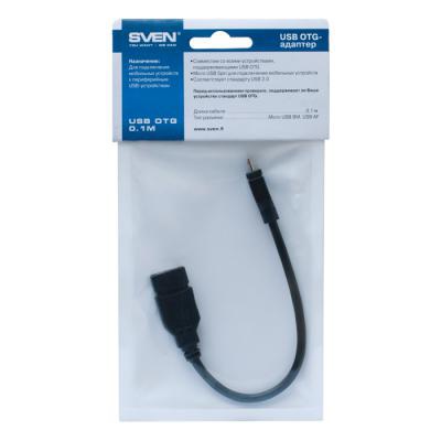 Дата кабель USB 2.0 Micro 5P to AF OTG 0.10m SVEN (564)