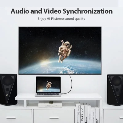 Кабель мультимедійний HDMI M to HDMI M 0.5m black Vention (AAIBD)