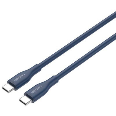Дата кабель USB-C to USB-C 1.0m CC60SC10 60W Silicon Dark blue Canyon (CNS-CC60SC10DB)