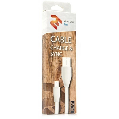 Дата кабель 2E USB 2.0 AM to Micro 5P 1.0m (2E-CCTM03F-1W)