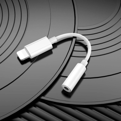 Перехідник Lightning to 3.5mm F white BOROFONE (6941991111143)