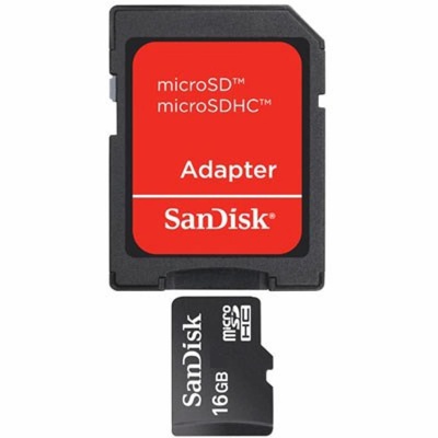 Карта памяти SanDisk 16Gb microSDHC class 4 (SDSDQM-016G-B35A)