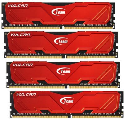 Модуль памяти DDR4 32GB (4x8GB) 2666 MHz Vulcan Red Team (TLRED432G2666HC15AQC01)