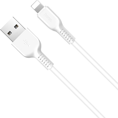 Дата кабель USB 2.0 AM to Lightning 1.0m 2.4A PVC X13 white HOCO (6957531061151)