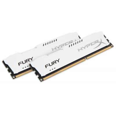 Модуль памяти для компьютера DDR3 16Gb (2x8GB) 1600 MHz HyperX Fury White Kingston Fury (ex.HyperX) (HX316C10FWK2/16)