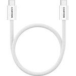 Дата кабель USB-C to USB-C 1.0m 60W Magnet Braided White Canyon (CND-CCMG60AB15W)