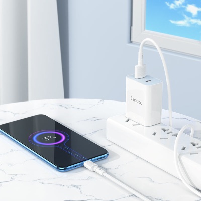 Дата кабель USB 2.0 AM to Micro 5P 1.0m 2.4A PVC X83 white HOCO (6931474770899)