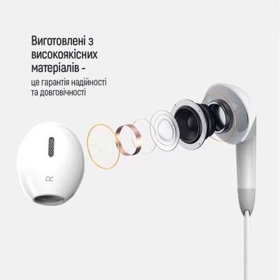 Навушники ColorWay 3.5 mm Wired Earphone Sound Wave White (CW-WD04WT)