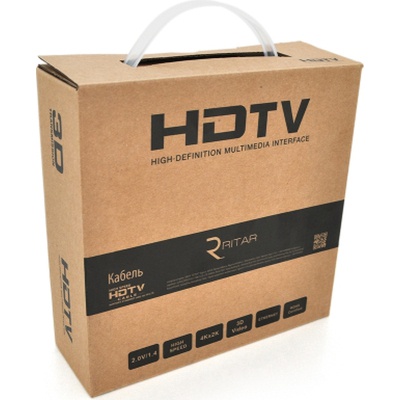 Кабель мультимедійний HDMI M to HDMI M 15.0m V2.0 4K black Ritar (HDMI(M)/(M)V2.0-15m-347B)