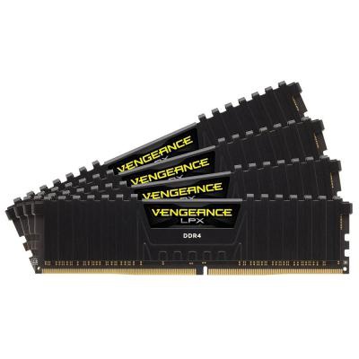 Модуль памяти DDR4 16GB (4x4GB) 3000 MHz Vengeance LPX Black CORSAIR (CMK16GX4M4B3000C15)
