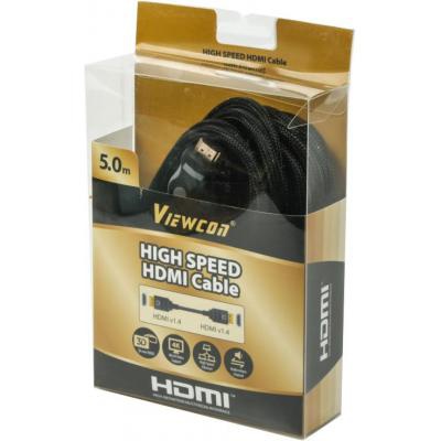 Кабель мультимедійний HDMI to HDMI 5.0m Viewcon (VC-HDMI-165-5m)