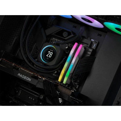 Модуль пам'яті для комп'ютера DDR5 32GB (2x16GB) 6000 MHz Vengeance RGB Black Corsair (CMH32GX5M2B6000C40)