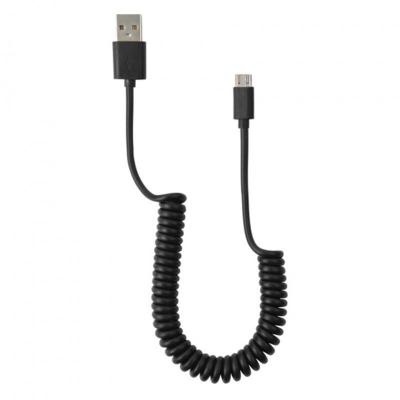 Дата кабель USB 2.0 AM to Micro 5P Spring 1m blue Vinga (VCPDCMS1B)