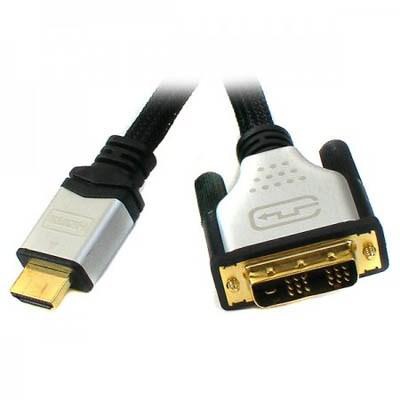 Кабель мультимедийный HDMI to DVI 18+1pin M, 1.8m Viewcon (VD 103-1,8м.)