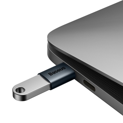 Перехідник OTG USB 3.1 AF to USB-C blue Baseus (ZJJQ000003)
