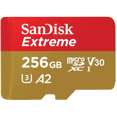 Карта памяти SanDisk 256GB microSD class 10 UHS-I U3 V30 Extreme (SDSQXA1-256G-GN6MN)