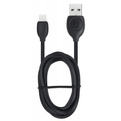 Дата кабель USB 2.0 AM to Lightning 1.0m Black Ergo (LI97)