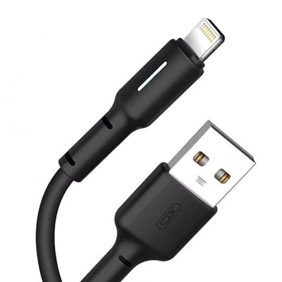 Дата кабель USB 2.0 AM to Lightning 1.0m 3A black XO (NB112-i-BK)